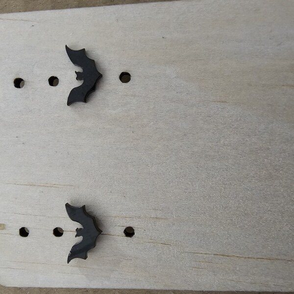 Earrings Black Bat