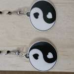 Earrings Ying Yang Round
