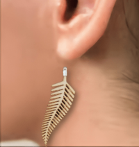 Earrings Fern Clear