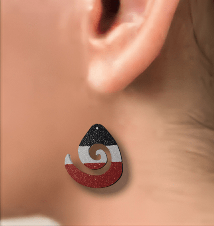 Earrings Koru BWR Small