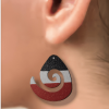 Earrings Koru BWR large