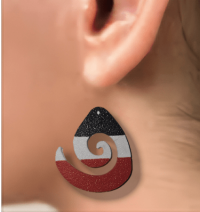 Earrings Koru BWR large