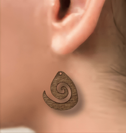 Earrings Koru Cedar