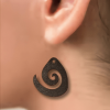 Earrings Koru Mahogany