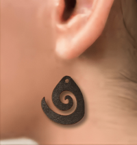Earrings Koru Mahogany