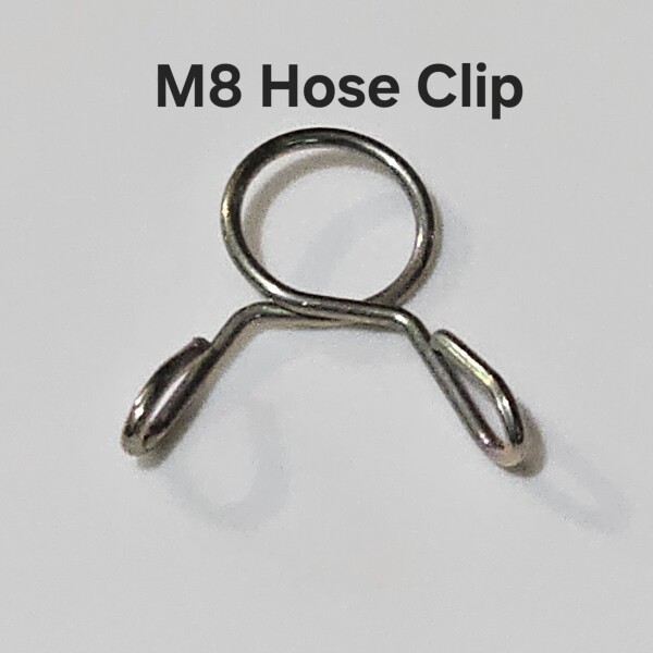 Metal Hose Clips Spring Loaded M8 x 2
