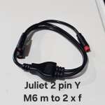 Juliet M6 2Pin Y male to 2 x female