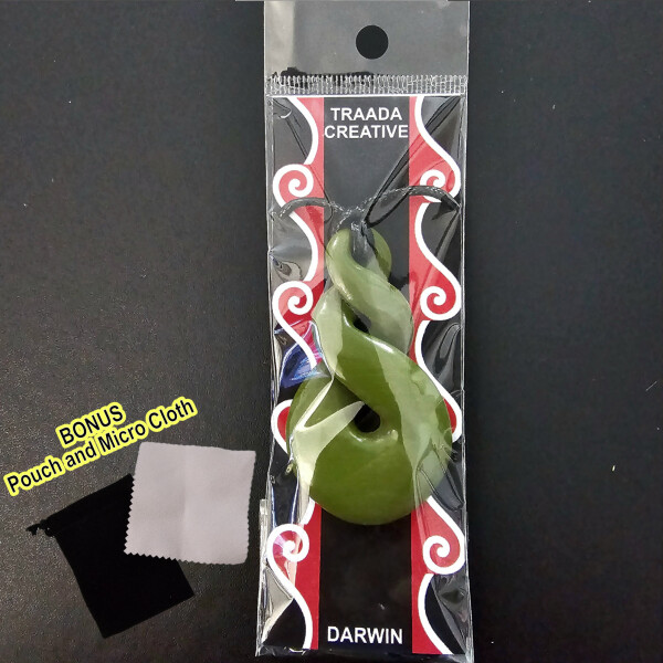 Pikorua Olive Green2 Pikorua Necklace - Olive Green