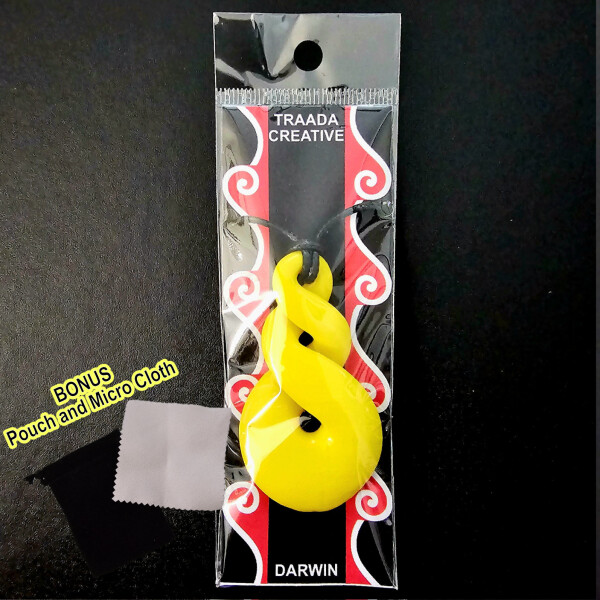 Pikorua Yellow2 Pikorua Necklace - Bright Yellow