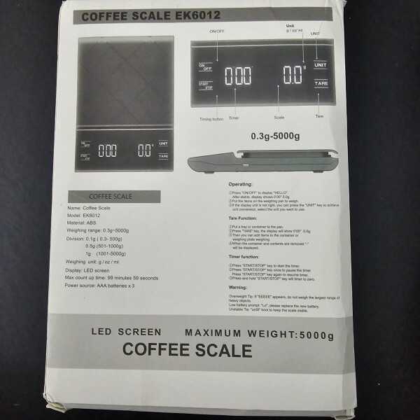 Food Scales 3kg Timer Food Scales 3kg Timer