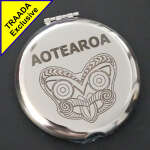 Stainless Steel Compact Makeup Mirror Round