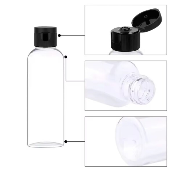Bottle with flip top and glass paint agitator ball