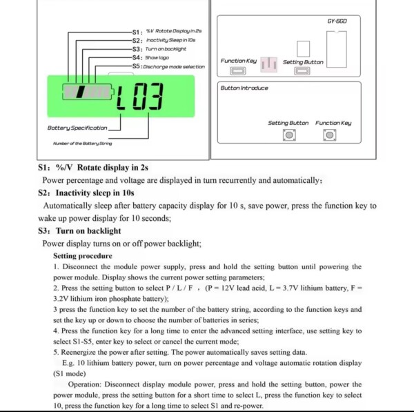 Battery Capacity Meter Green